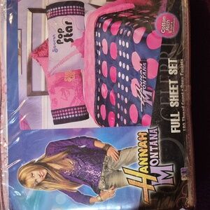 Kids Hannah Montana Pink Full Sheet Set
